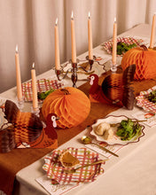 Load image into Gallery viewer, Paper Accordion Decorations with Turkey and Pumpkin Designs, 4-Piece Fall Set