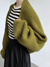 Load image into Gallery viewer, Womens Open Front Knit Shrug Sweater with Shift Fit and Slight Stretch for Indoor Warmth