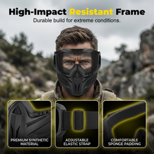 Load image into Gallery viewer, Full Face Goggle Mask with Detachable Goggles and Anti-Fog Lens