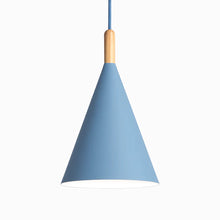 Load image into Gallery viewer, Metal Pendant Light with Wooden Rod