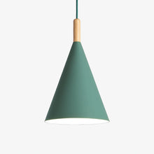 Load image into Gallery viewer, Metal Pendant Light with Wooden Rod