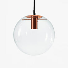 Load image into Gallery viewer, Glass LED Pendant Light, Rose Gold or Black