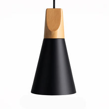 Load image into Gallery viewer, LED Ceiling Pendant Light, Wood and Aluminum Cone Design