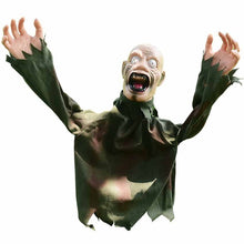 Load image into Gallery viewer, Swinging Ghost Prop with Sound Activated Red Eyes for Halloween Porches and Yards