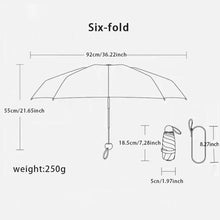 Load image into Gallery viewer, Travel Umbrella Compact Lightweight Portable UK Strong Waterproof Folding Umbrellas With 6 Rib Reinforced