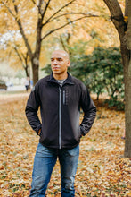 Load image into Gallery viewer, Mens Heated Softshell Coat with Touch Button Control and 7V Power Bank for Cold Weather