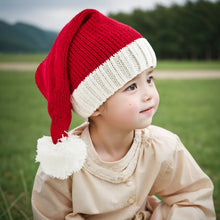 Load image into Gallery viewer, Knitted Christmas Beanie with Pompom for Adults and Kids
