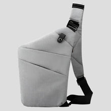 Load image into Gallery viewer, Water Resistant Sling Bag with Hidden Zippers and Reflective Accents for 15 Inch Devices
