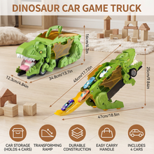 Load image into Gallery viewer, Dinosaur Transforming Car Truck with LED Lights for Kids