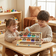 Load image into Gallery viewer, Magnetic Maze Board with Color Sorting Tracks and Numbered Slots