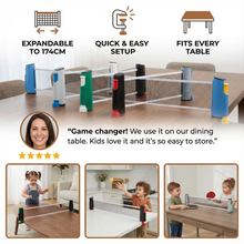 Load image into Gallery viewer, Adjustable Clamp Table Tennis Net with Foldable Frame and Multi Surface Compatibility