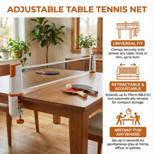 Load image into Gallery viewer, Adjustable Clamp Table Tennis Net with Foldable Frame and Multi Surface Compatibility