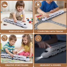 Load image into Gallery viewer, Linkable Train Carriages with Colorful Pieces and Hand Eye Coordination, Toddler Toy