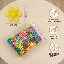 Load image into Gallery viewer, Montessori Snowflake Interlocking Building Blocks with Storage Box