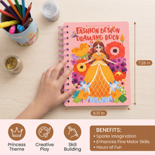 Load image into Gallery viewer, Kids Craft and Coloring Book with Princess Dress Templates