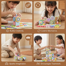 Load image into Gallery viewer, Gear Building Block Set with Rotating Handles and 203 Interlocking Pieces