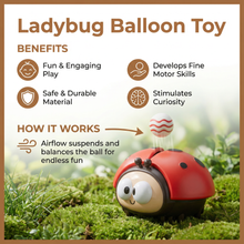 Load image into Gallery viewer, Balloon Hover Toy with Ladybug Design and Single Button Operation