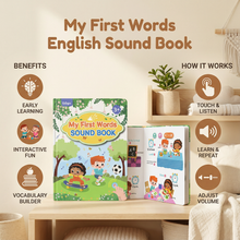 Load image into Gallery viewer, My First Words Interactive English Sound Book with Pressable Audio Buttons for Toddlers
