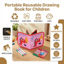 Load image into Gallery viewer, Portable Reusable Drawing Book for Kids with Six Drawing Sides and Wipe Clean Pages