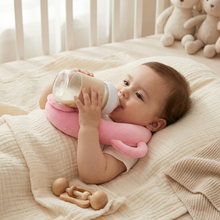 Load image into Gallery viewer, Bottle Holder Nursing Pillow with Breathable Mesh and Hands Free Support