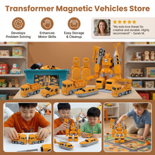 Load image into Gallery viewer, Magnetic Transforming Vehicle Building Set That Turns from Car to Robot
