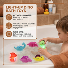 Load image into Gallery viewer, LED Dinosaur Bath Toys with Color Changing Lights and Waterproof Design