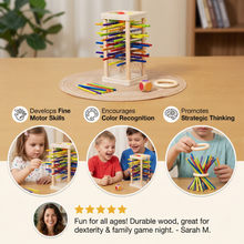 Load image into Gallery viewer, Wooden Ball and Stick Dexterity Game with Three Play Modes