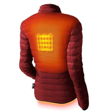 Load image into Gallery viewer, Womens Rechargeable Heated Puffer Coat with Three Heat Zones and Elastic Cuffs for Winter