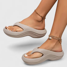 Load image into Gallery viewer, Stylish women's everyday slides, featuring orthopaedic design for optimal foot support and summer comfort.