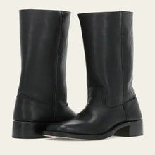 Load image into Gallery viewer, Fashionable women's mid-calf boots, featuring a sturdy block heel for comfort & style.