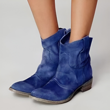 Load image into Gallery viewer, Easy-wear women's pull-on Western ankle boots with stylish tabs, great for everyday wear.