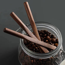 Load image into Gallery viewer, Walnut Coffee Stir Stick Set, Black Walnut Wood