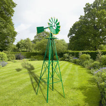 Load image into Gallery viewer, Windmill 8FT Yard Garden Metal Ornamental Wind Mill Weather Resistant Decoration - Zoolase