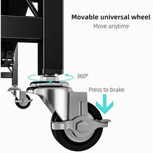 Load image into Gallery viewer, Foldable shelving unit with wheels - Storage rack for kitchen, pantry or garage