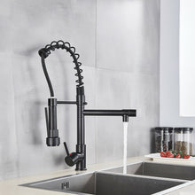 Load image into Gallery viewer, Matte Black Kitchen Faucet Sink Single Handle Pull Down Sprayer - Zoolase