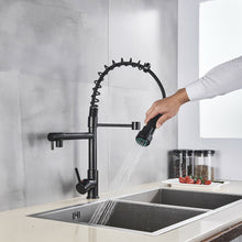 Load image into Gallery viewer, Matte Black Kitchen Faucet Sink Single Handle Pull Down Sprayer - Zoolase