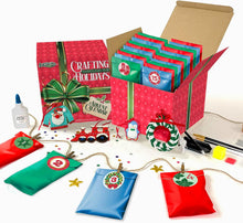 Load image into Gallery viewer, Christmas Craft Advent Calendar with 25 Numbered Craft Bags Including Diamond Art, Paint by Number and Holiday Ornaments

