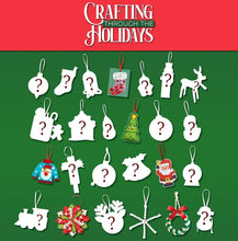 Load image into Gallery viewer, Christmas Craft Advent Calendar with 25 Numbered Craft Bags Including Diamond Art, Paint by Number and Holiday Ornaments

