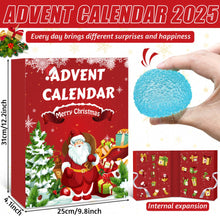Load image into Gallery viewer, Christmas Squishy Toy Advent Calendar with 24 Soft Squeeze Toys That Opens Wide into a Large Display

