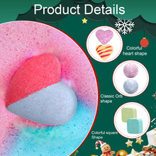 Load image into Gallery viewer, Bath Bomb Countdown Calendar with 24 Individually Wrapped Bath Bombs in 14 Scents and a Red Christmas Gift Box
