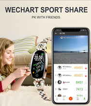 Load image into Gallery viewer, Waterproof Smart Fitness Bracelet w/ HR &amp; BP Monitor For Women
