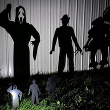 Load image into Gallery viewer, Metal Yard Stakes with Halloween Shadow Casting Silhouettes
