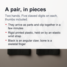 Load image into Gallery viewer, Articulated Finger Extensions Pair with Clawed Digits for Halloween Costumes
