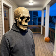 Load image into Gallery viewer, Movable Jaw Skull Mask with Full Head Latex Shell for Adult Halloween Costumes
