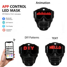Load image into Gallery viewer, Cyberpunk LED Mask with App Controlled Light Display
