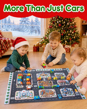 Load image into Gallery viewer, Toddler Pull Back Car Countdown Calendar with 24 Colorful Cars and a Play Map in a Gift Ready Box
