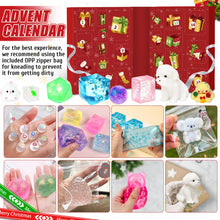Load image into Gallery viewer, Christmas Squishy Toy Advent Calendar with 24 Soft Squeeze Toys That Opens Wide into a Large Display
