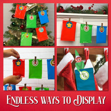 Load image into Gallery viewer, Christmas Craft Advent Calendar with 25 Numbered Craft Bags Including Diamond Art, Paint by Number and Holiday Ornaments
