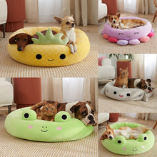 Load image into Gallery viewer, Animals And Fruits Super Soft Plush Pet Bed
