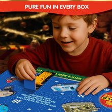 Load image into Gallery viewer, Die Cast Alloy Car Countdown Calendar with 24 Different Vehicles and a Foldable Play Map for Ages 3 and Up
